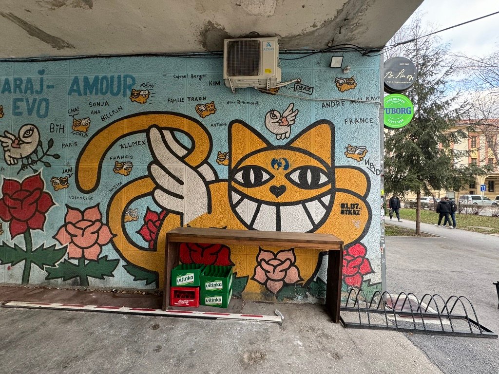 Fuck I need to look at something less depressing. Hey, this cat mural is weird. So there's that.