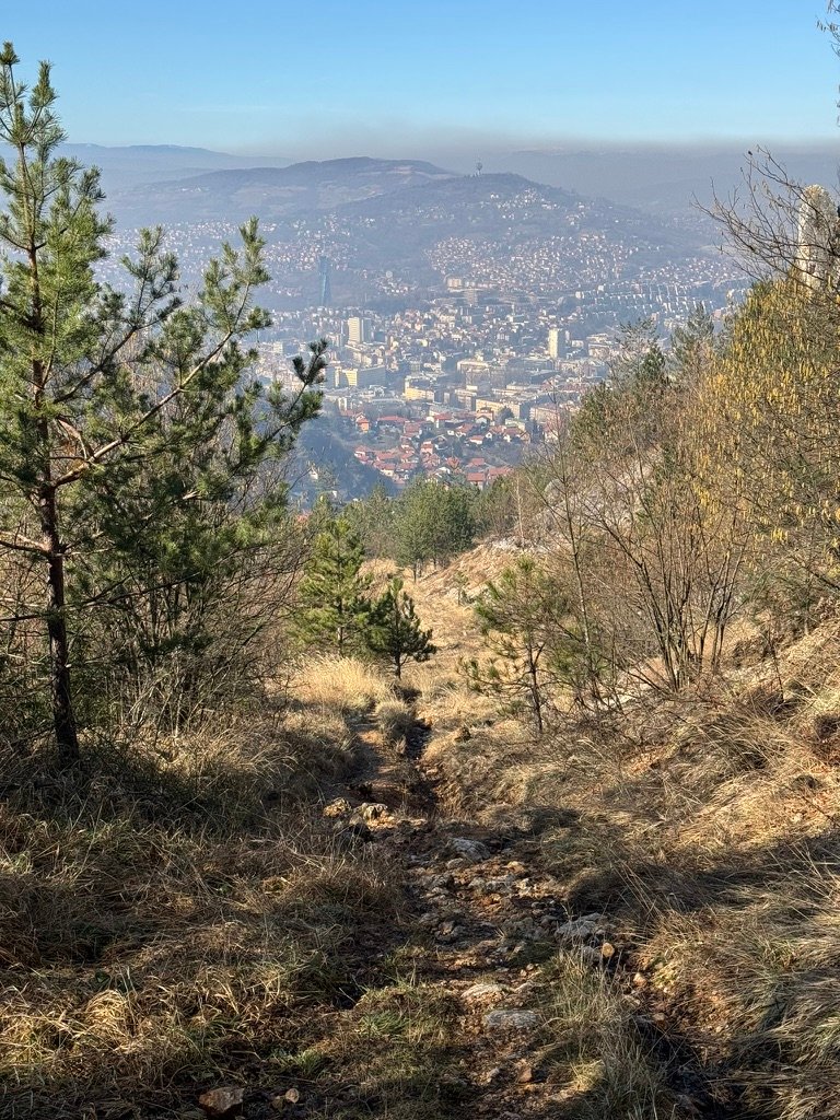 Hmmm... guidebook says don't hike on the hills because of possible unexploded landmines. Surely not along this path, right?